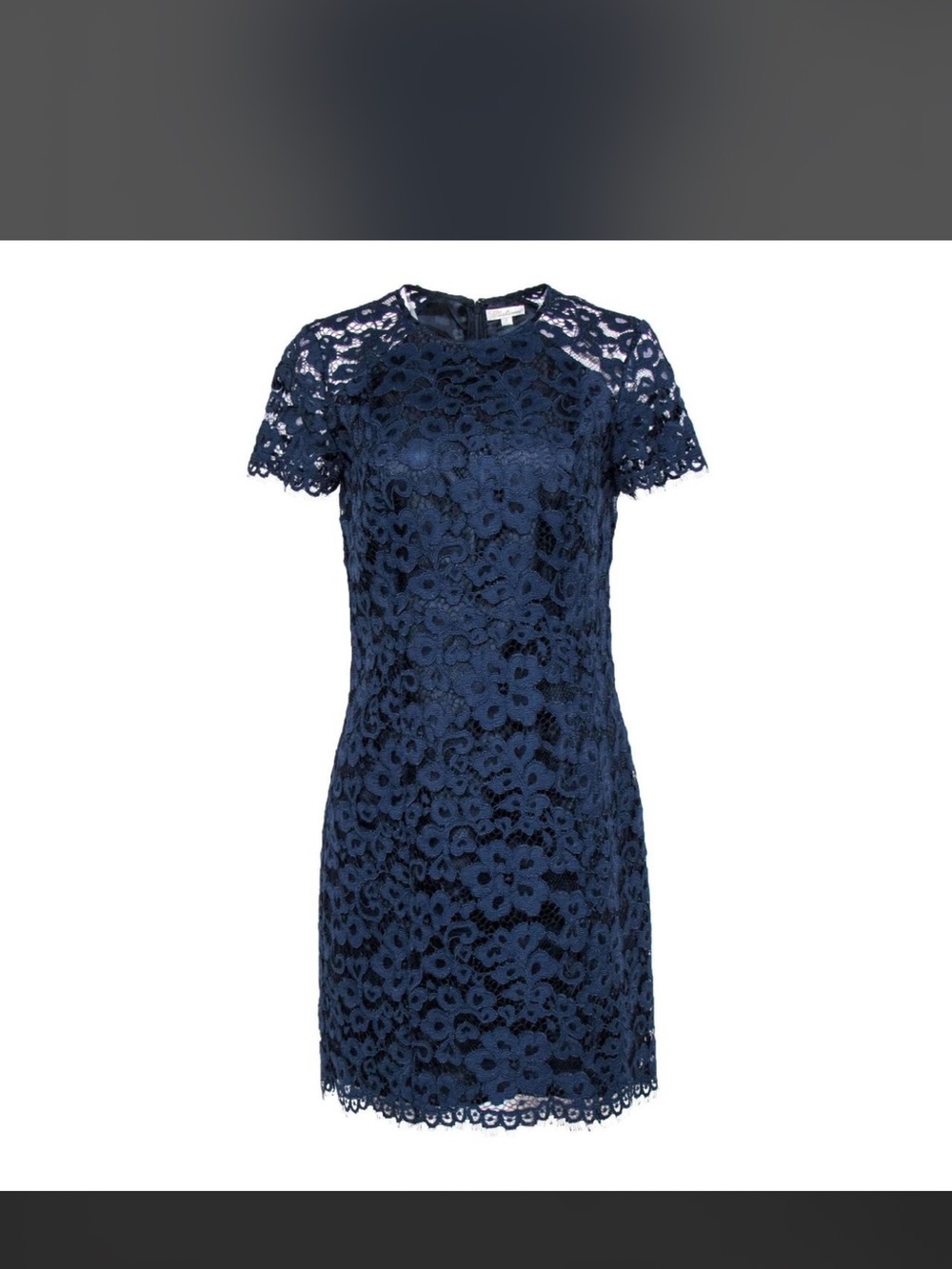 Shoshanna Navy Lace Short Sleeve Dress